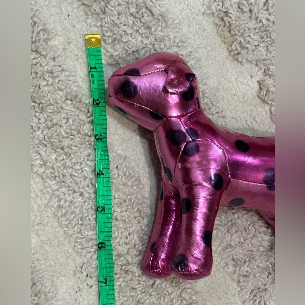 2012 PINK Victoria’s Secret dog puppy metallic shiny polka dots barbie pink - Picture 6 of 11
